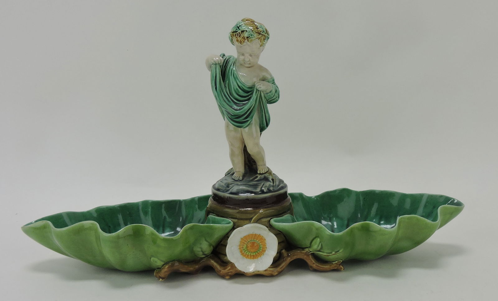 Minton majolica two part server with (1 of 1)