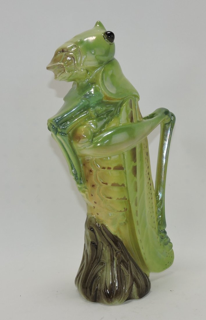 St. Clement majolica grasshopper pitcher, (1 of 3)