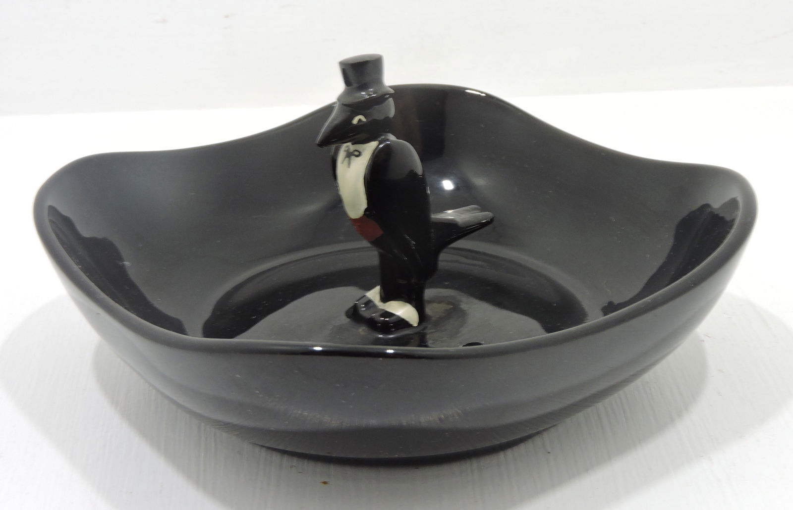 Hall China RARE crow ashtray, 7", #1210 (1 of 1)