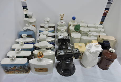 Hall China lot of decanters: .