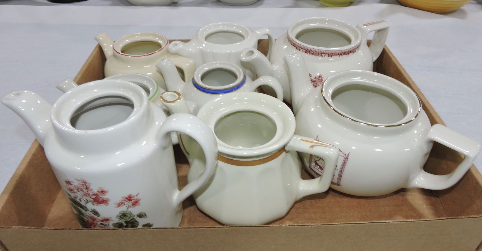 Hall China lot of 8 teapots, no lids (1 of 1)