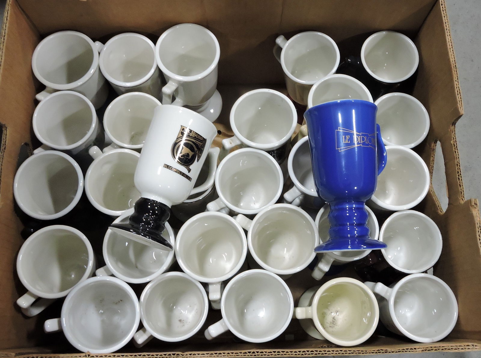 Hall China box of pedestal mugs (1 of 1)