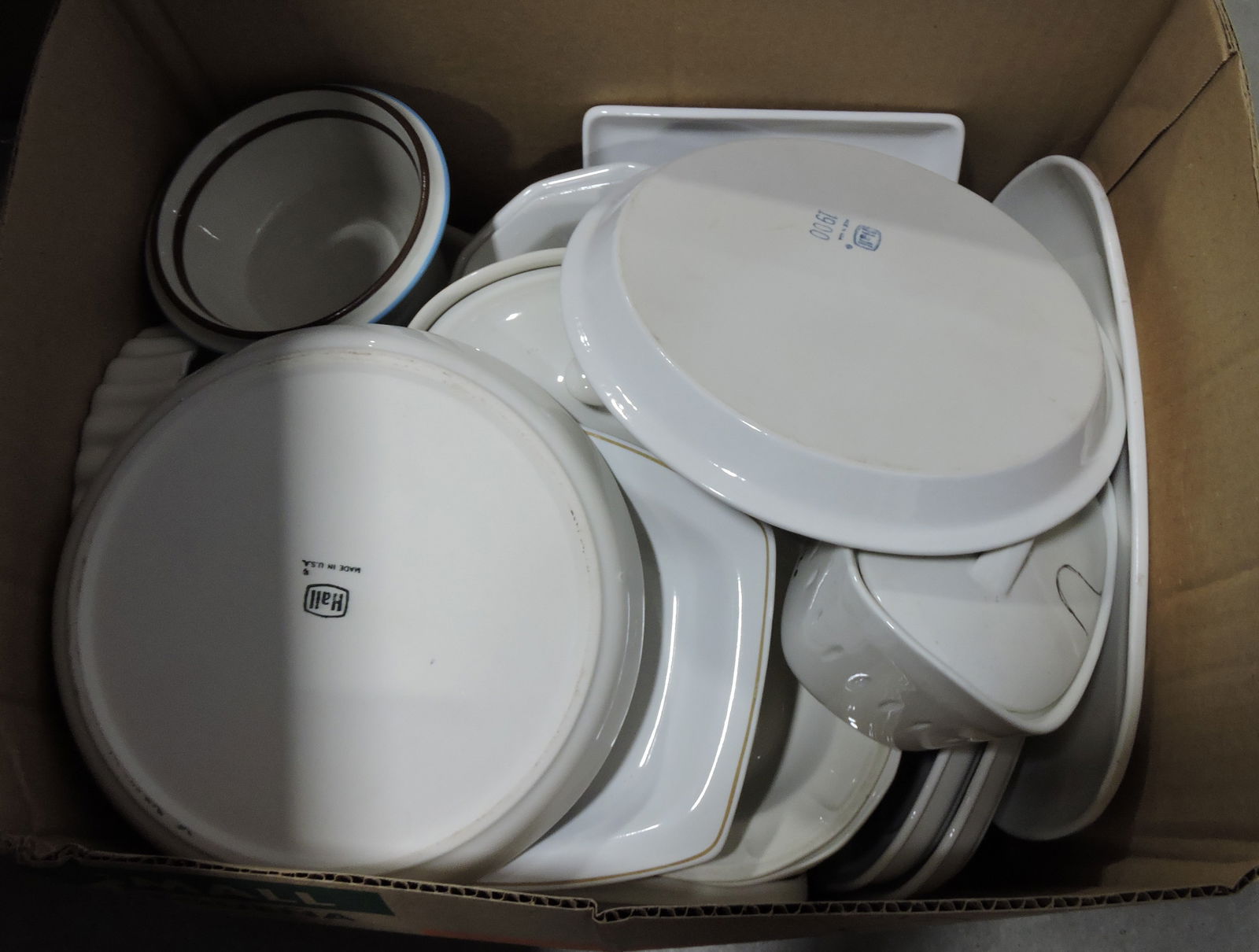 Hall China box of assorted wares (1 of 1)