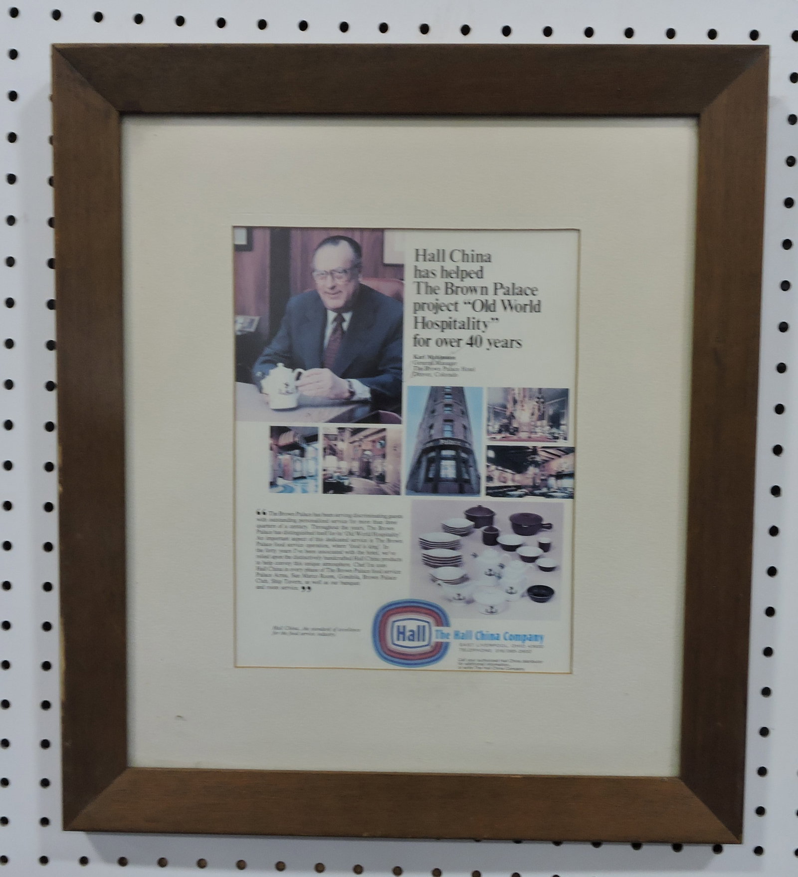Hall China framed advertisement: .