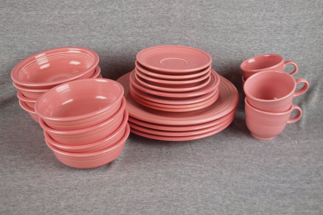 Fiesta Post 86 rose 6 piece place setting for 4,: Fiesta Post 86 rose 6 piece place setting for 4, 24 pieces