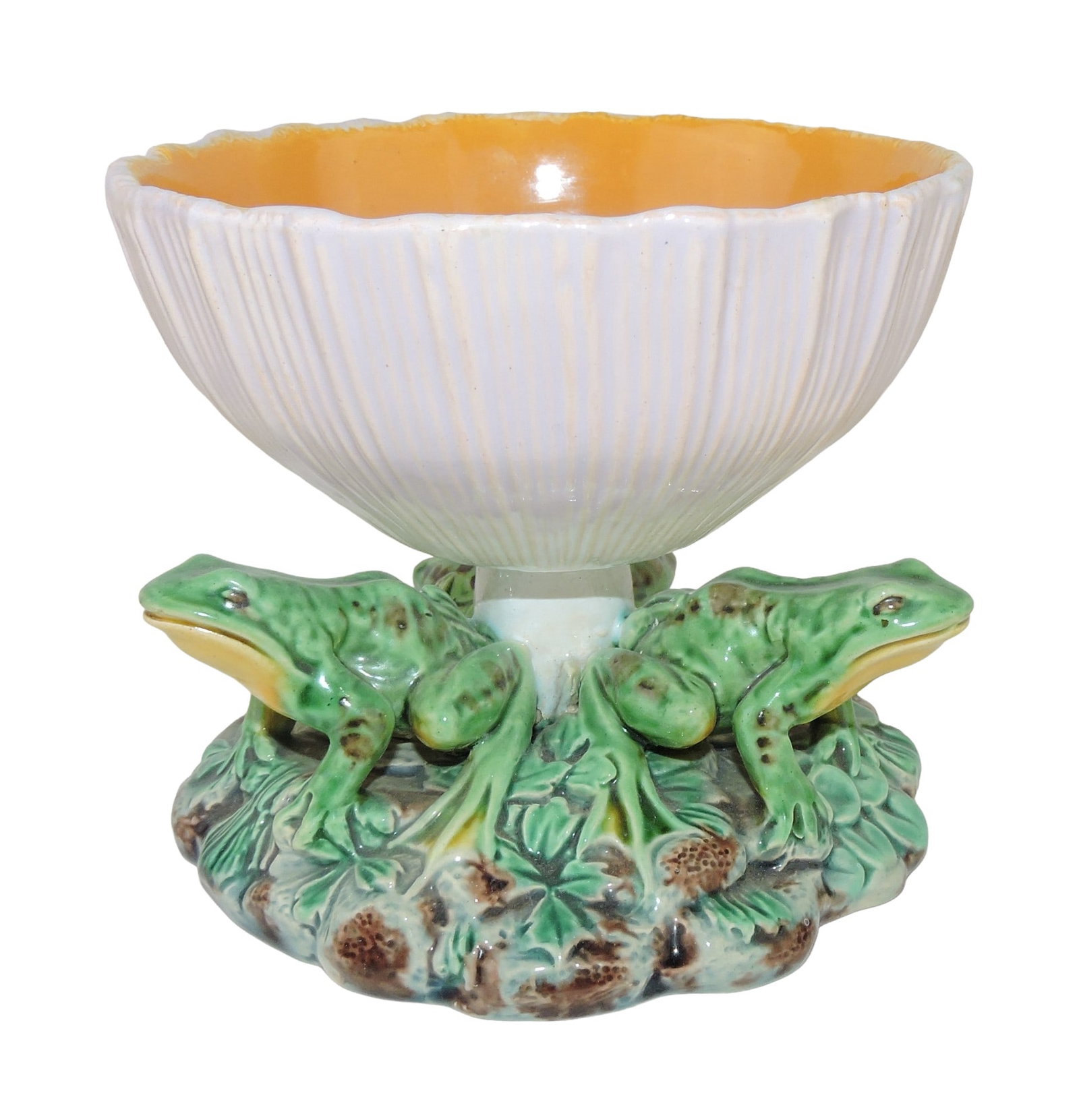Minton Majolica Frogs Bowl c.1875, (1 of 4)