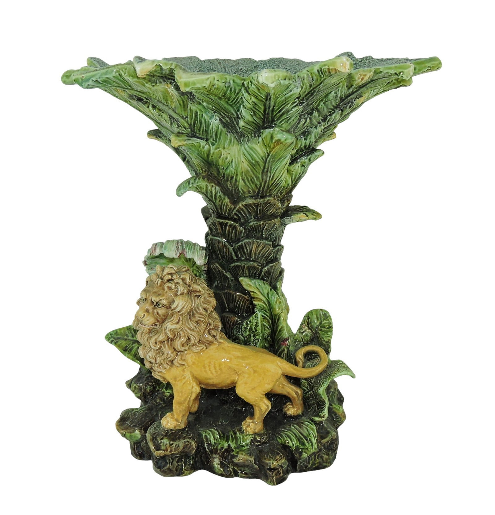 R.M.Krause Majolica Vase c.1880, 12"h, (1 of 5)