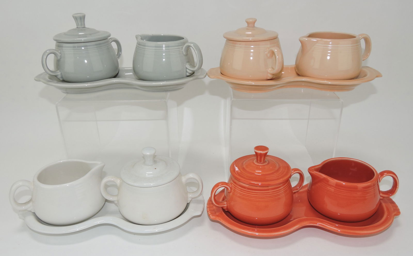 Fiesta Post 86 cream, sugar, tray group - (1 of 1)