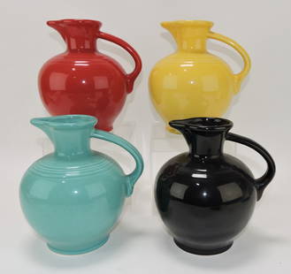 Fiesta Post 86 carafe group of 4 -: scarlet, sunflower, turquoise, black