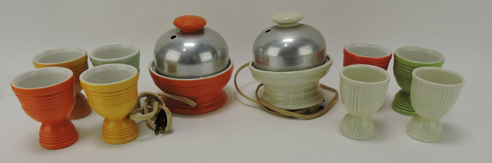 Hankscraft lot of 2 egg poachers and: 8 egg cups