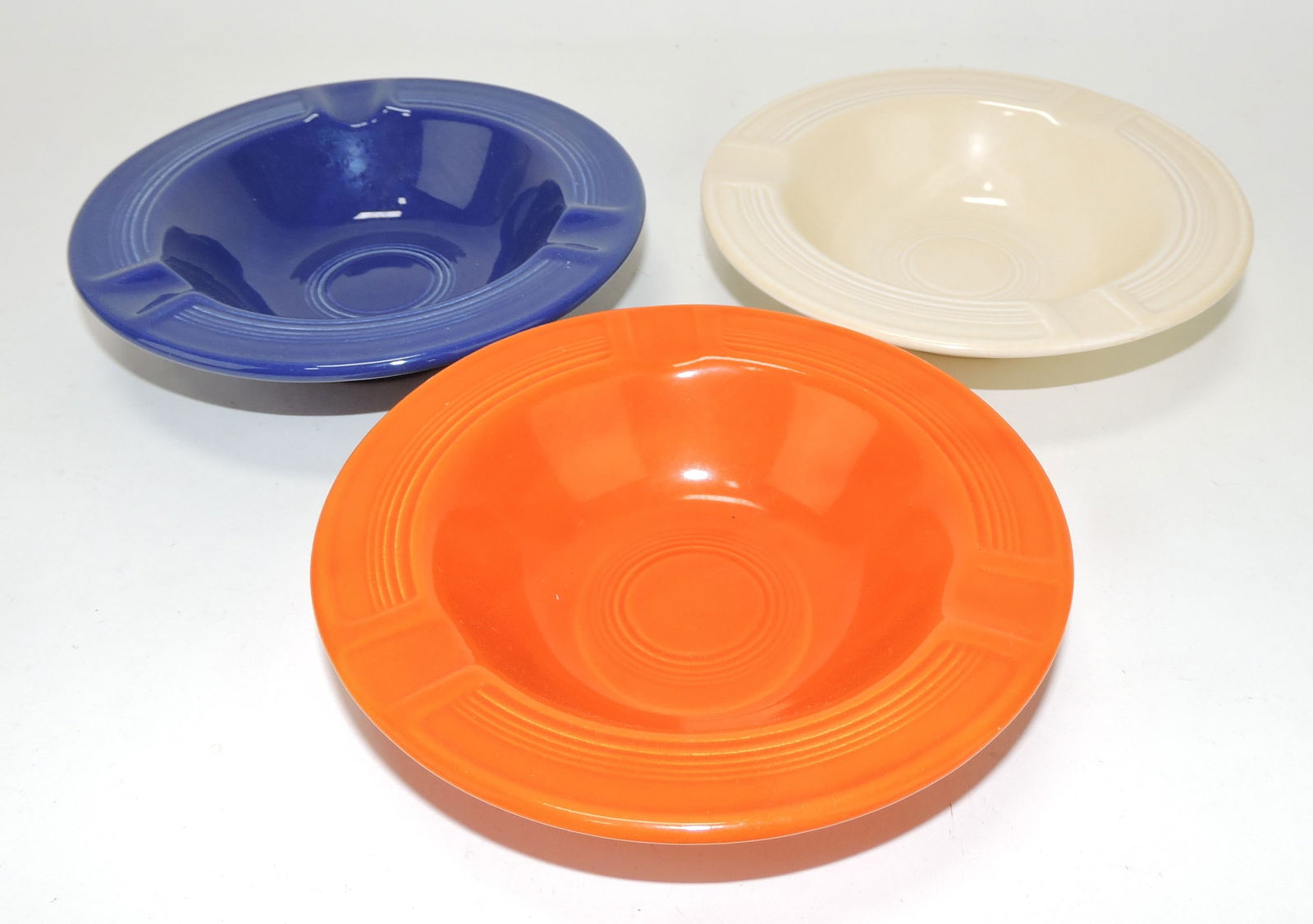 Fiesta ashtray group, red, cobalt, and (1 of 1)