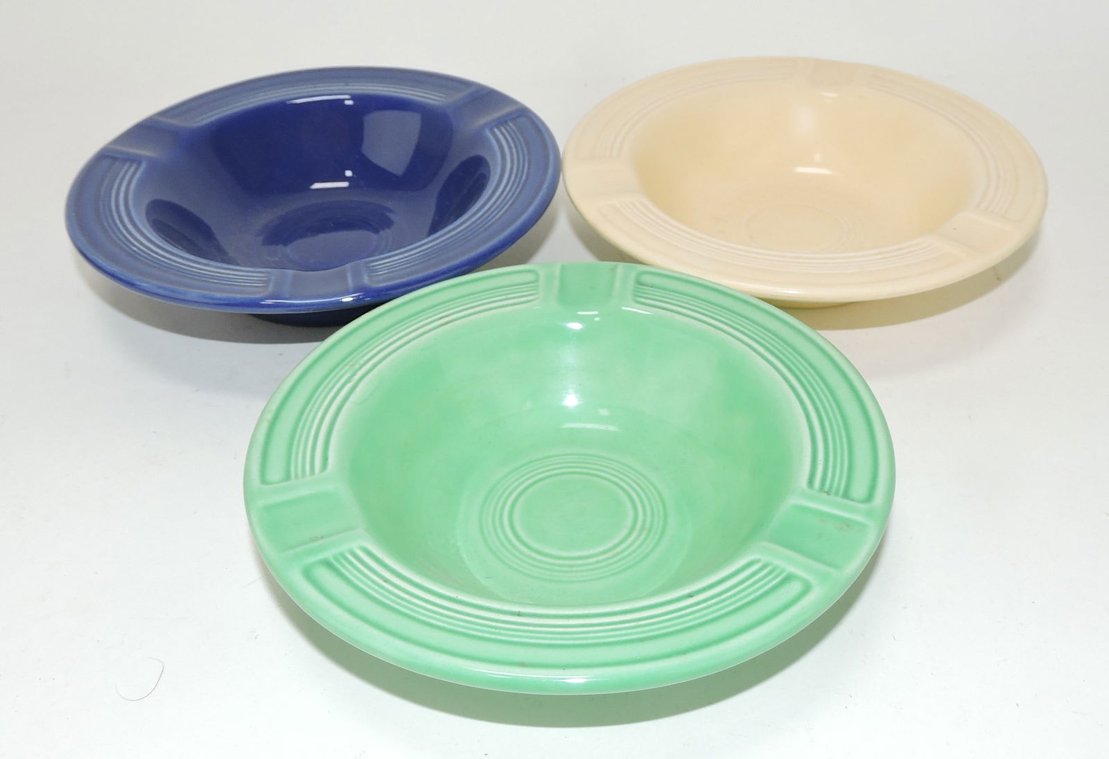 Fiesta ashtray group, cobalt, ivory, and (1 of 1)