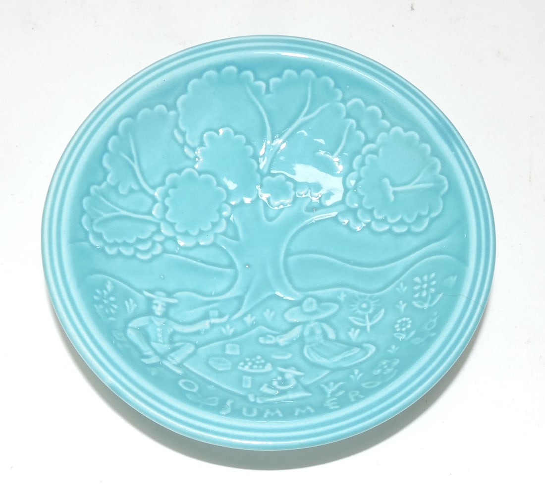Fiesta World's Fair ashtray, summer,: turquoise