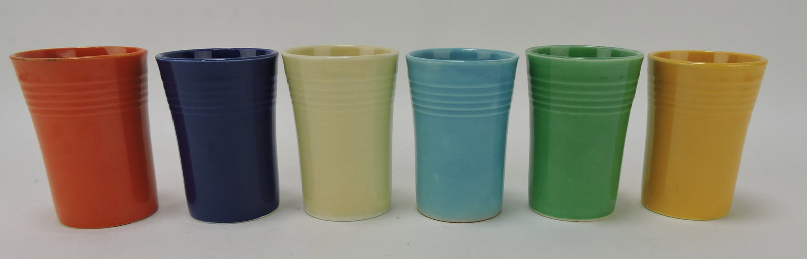 Fiesta juice tumbler group, 6 original: colors, minor nick to cobalt