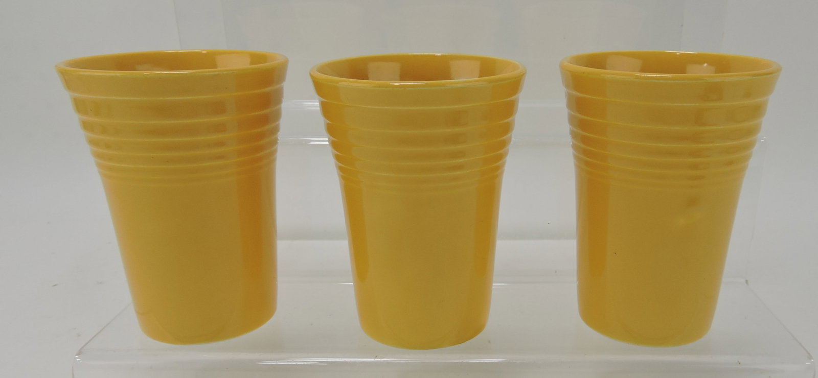 Fiesta water tumbler group, 3 yellow: .