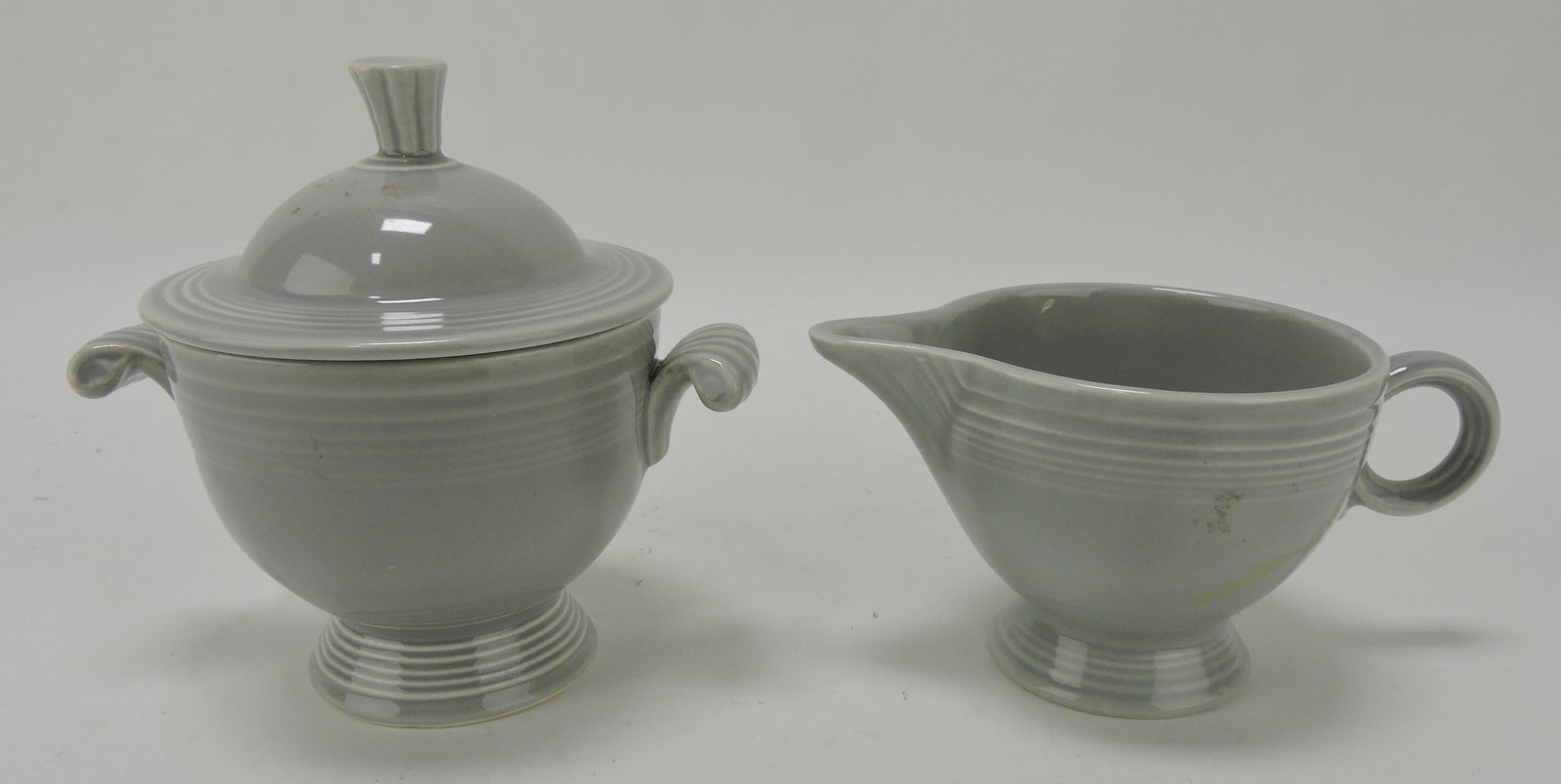 Fiesta cream & sugar, gray: .
