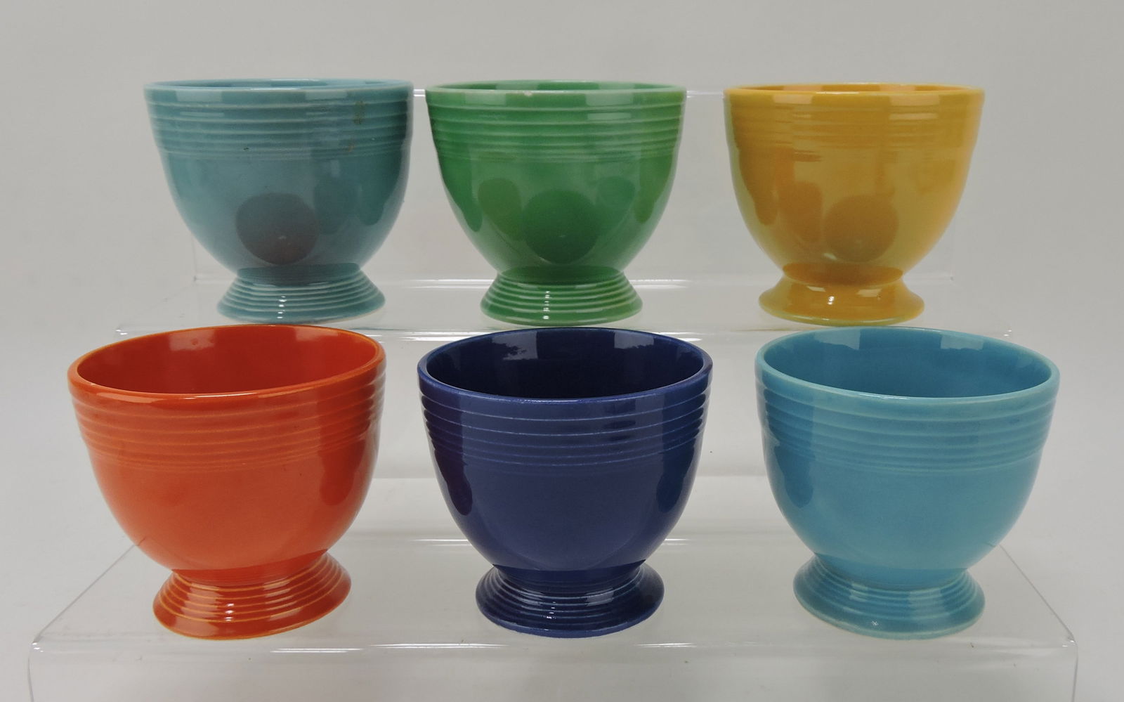 Fiesta egg cup group, 6 mixed, nick to (1 of 1)