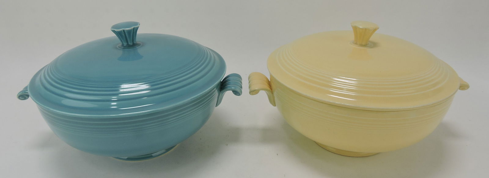 Fiesta casserole, ivory & turquoise, (1 of 1)