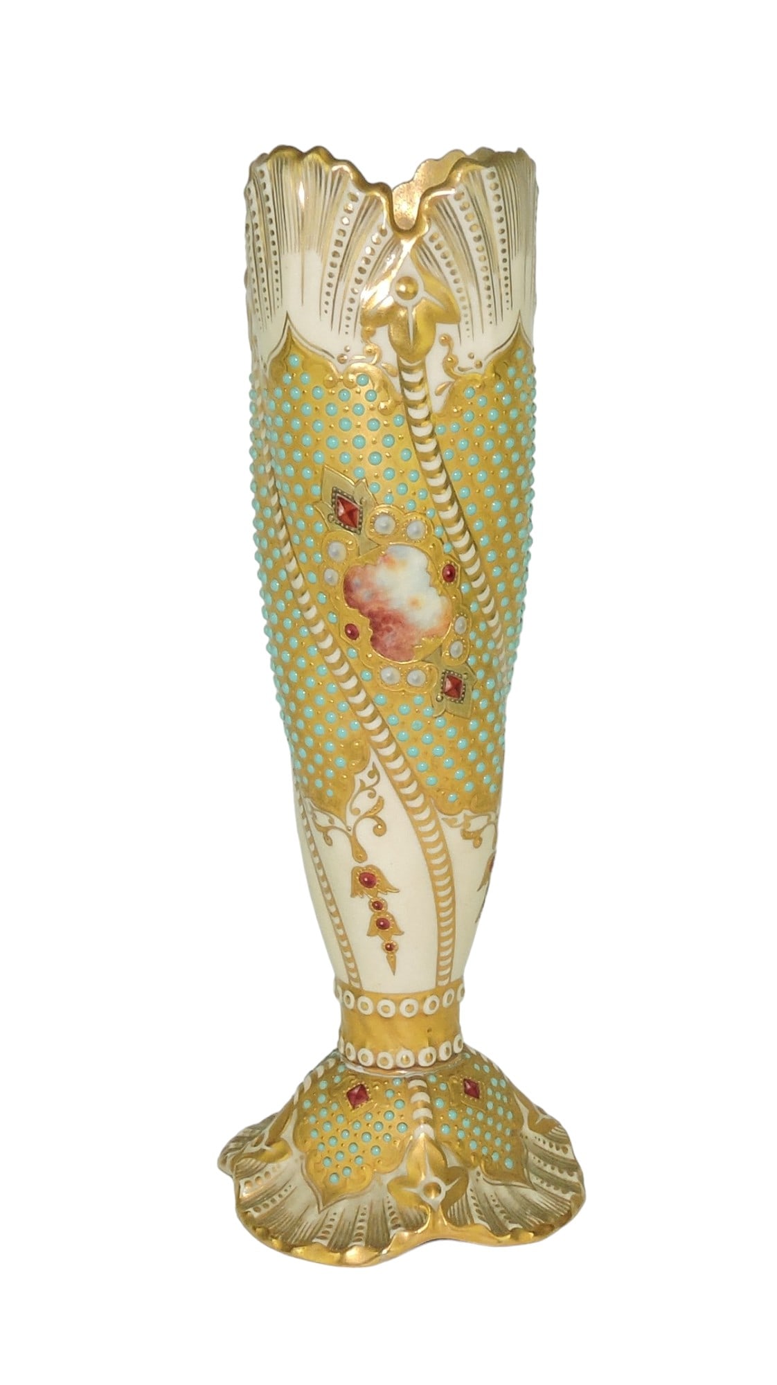 Coalport Porcelain Bud Vase c.1890, (1 of 3)