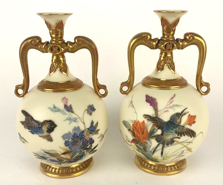 Pair of Royal Worcester Porcelain (1 of 3)