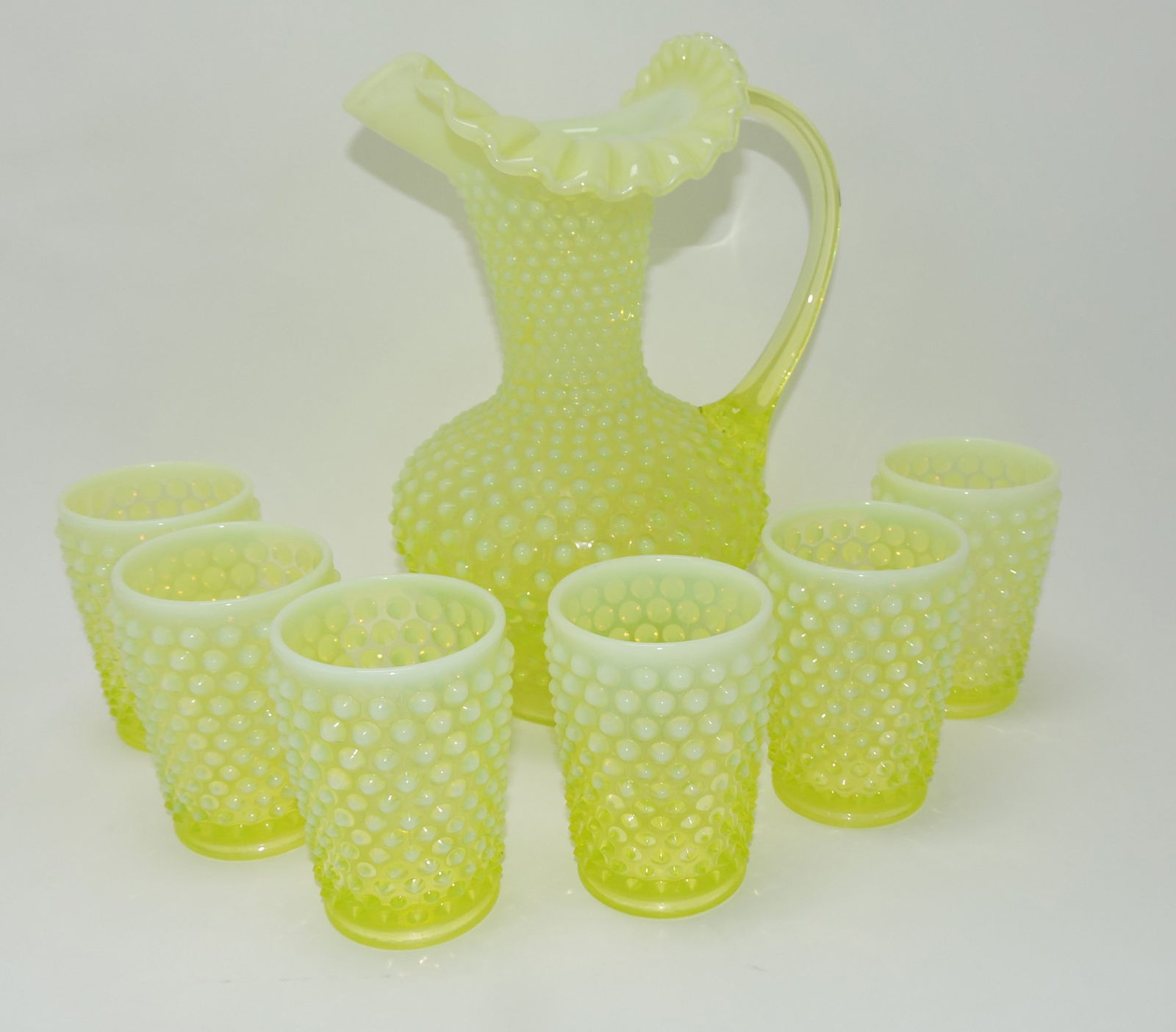 Fenton topaz vaseline opalescent hobnail (1 of 1)
