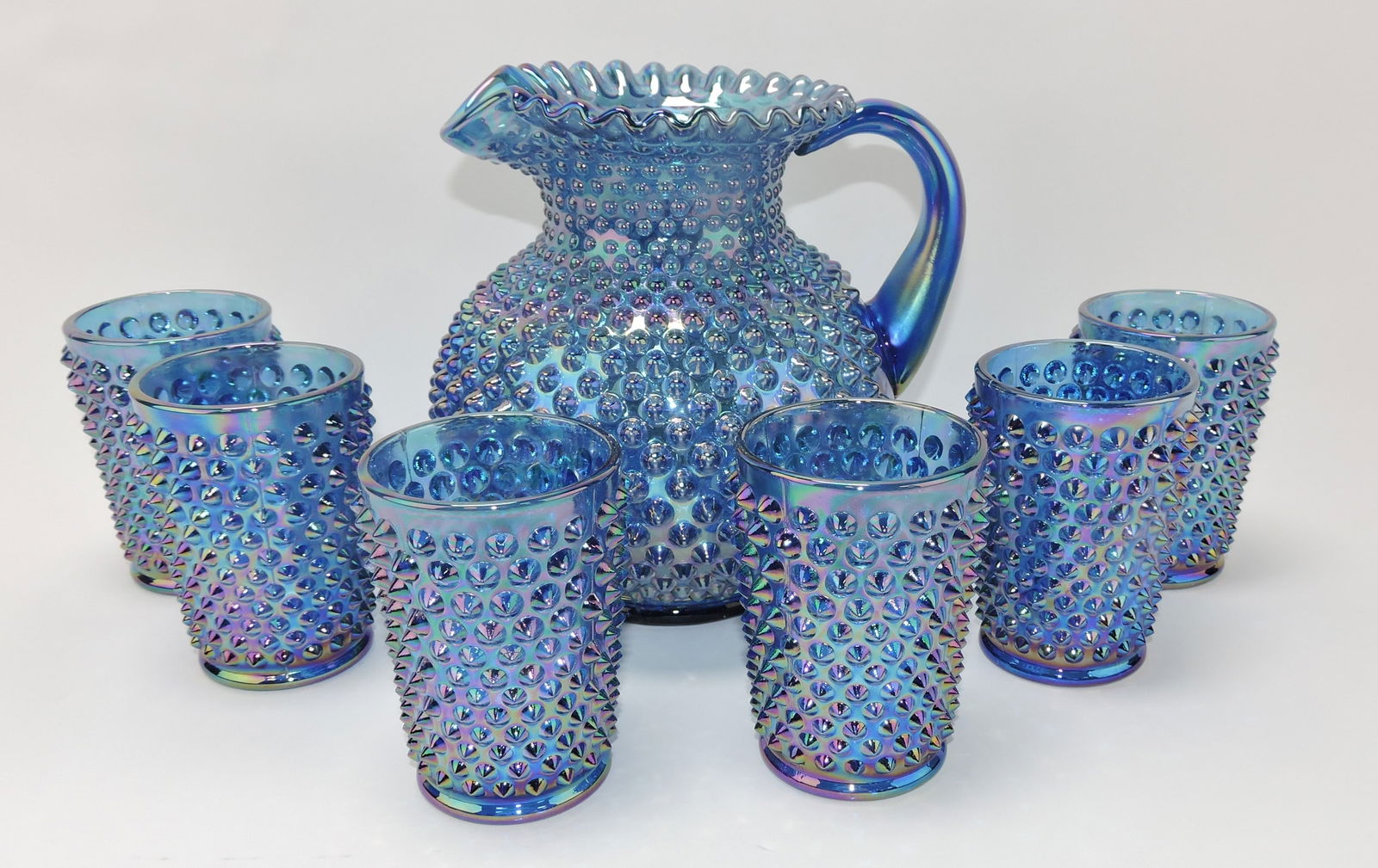 Fenton blue iridescent carnival glass (1 of 1)
