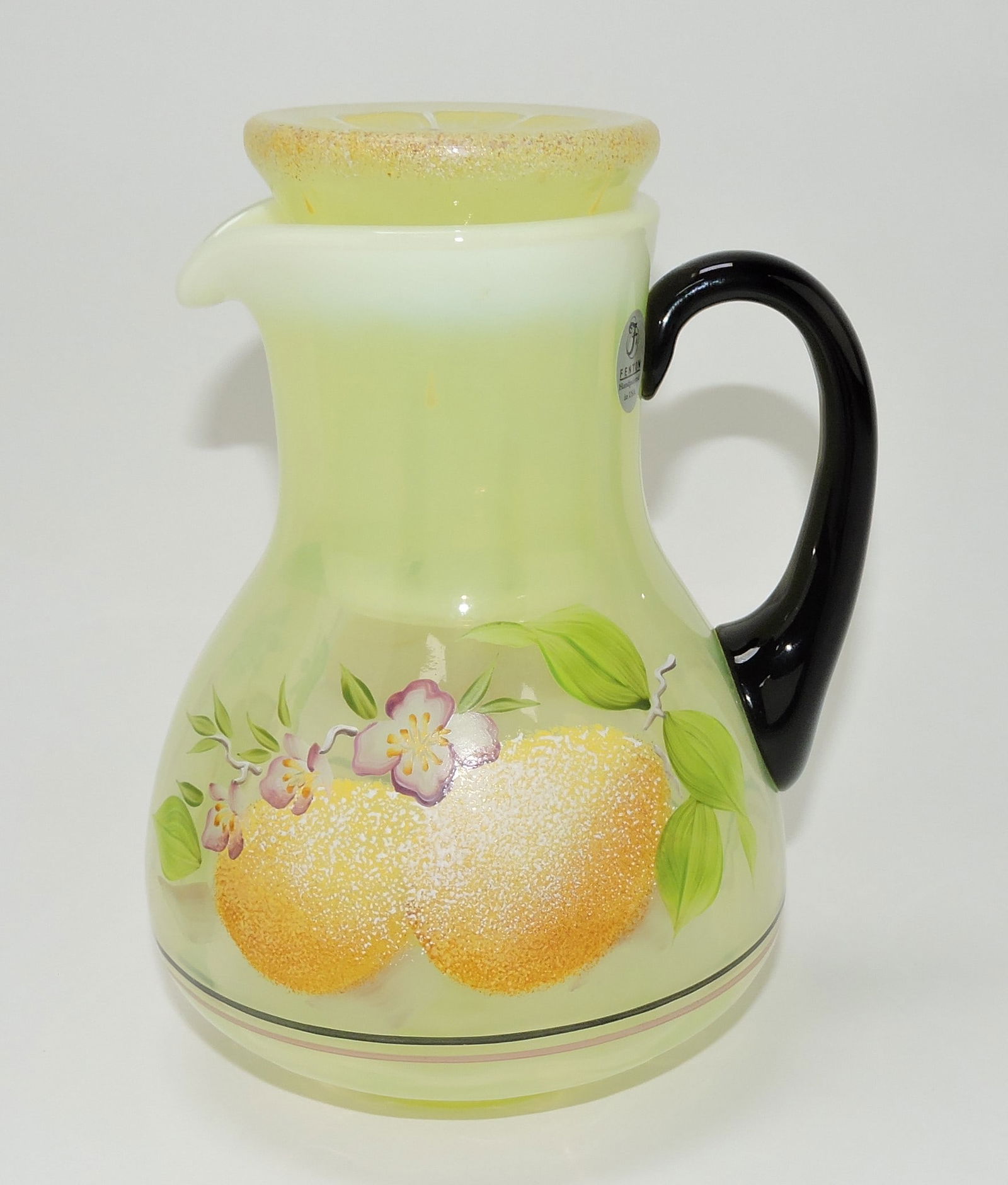 Fenton topaz vaseline glass tumble up (1 of 1)