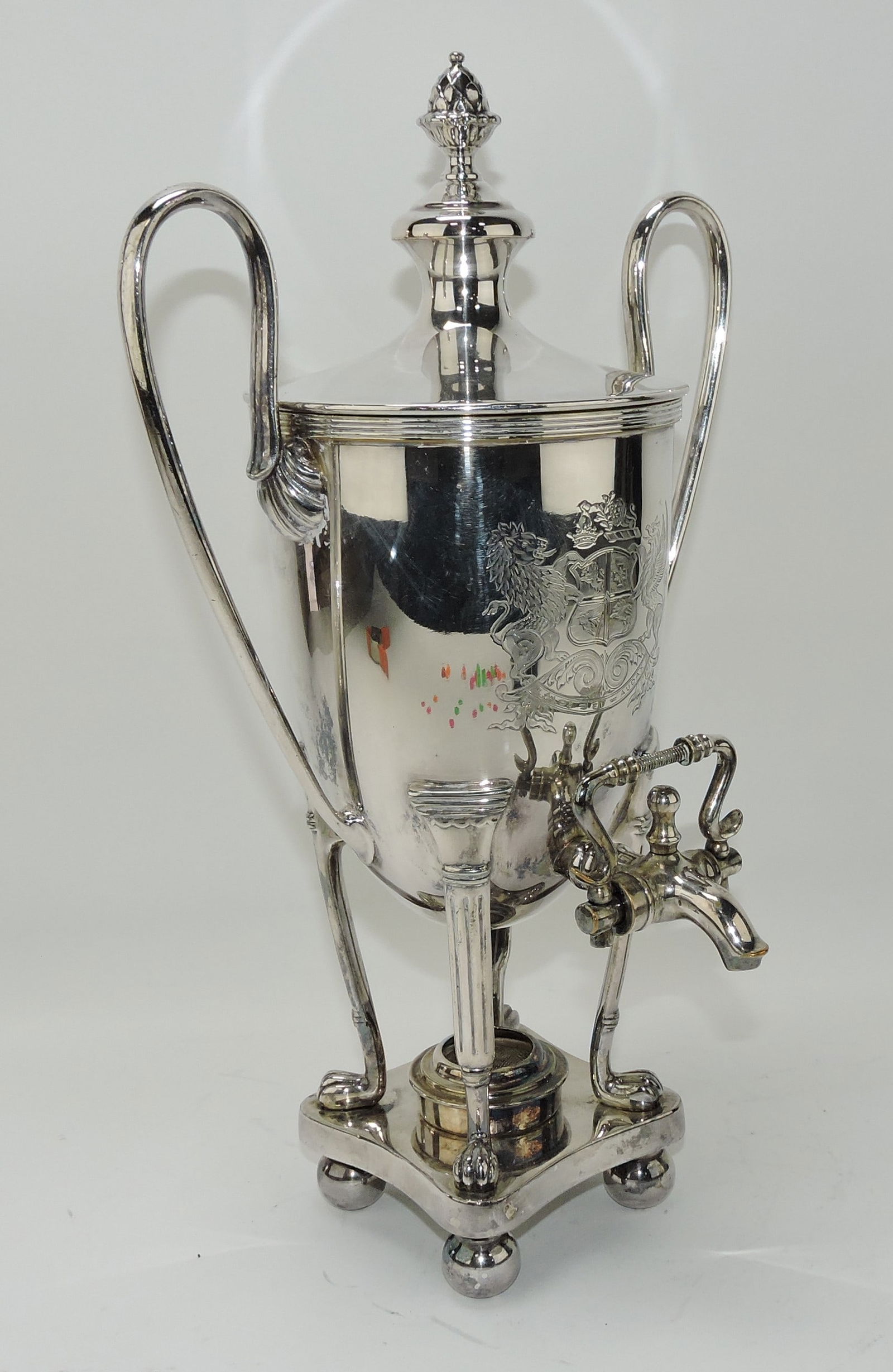 Silver plate Victorian hot water server 15" (1 of 2)