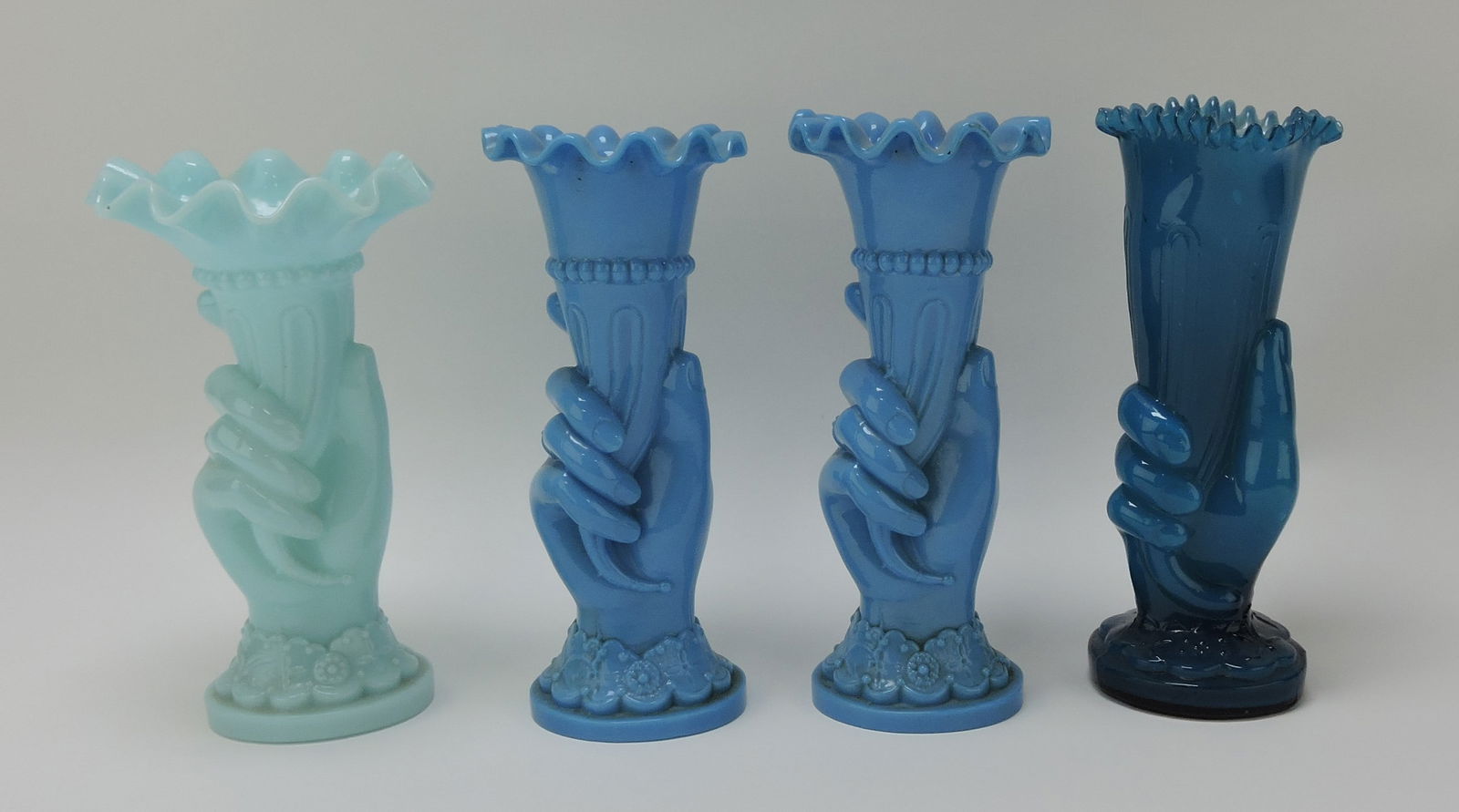 Lot of 4 hand vases, 8" to 9" (1 of 1)