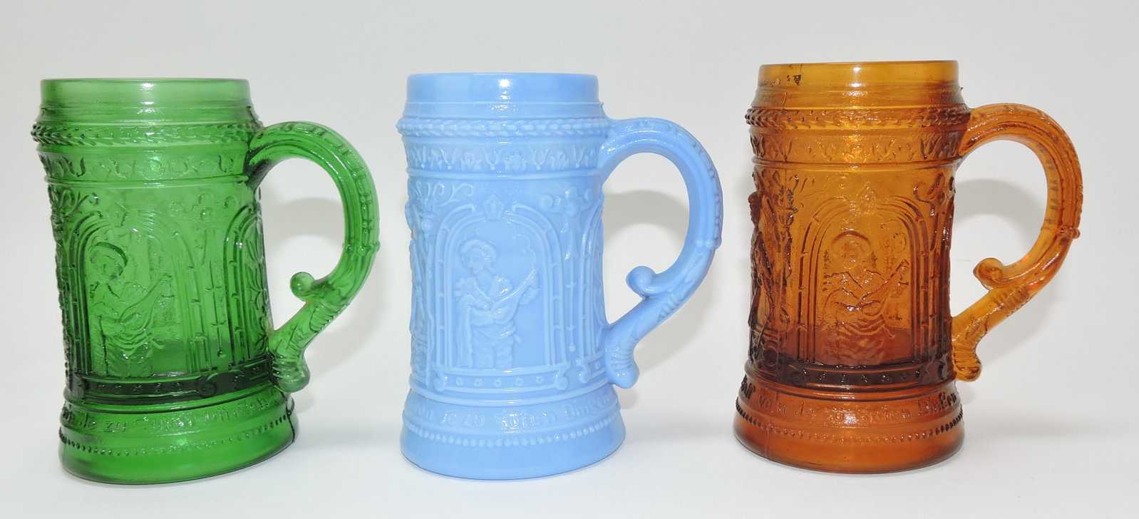Greentown Serenade lot of 3 mugs,: 4 3/4"
