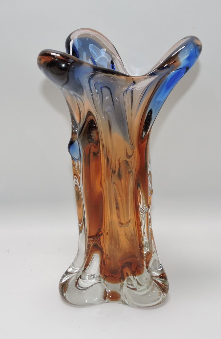 Heavy studio art glass 11 1/2" vase (1 of 1)