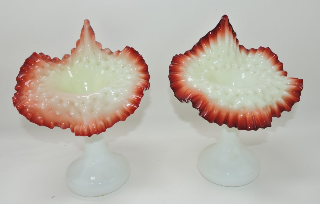 Pair of jack in the pulpit vases, 11": .