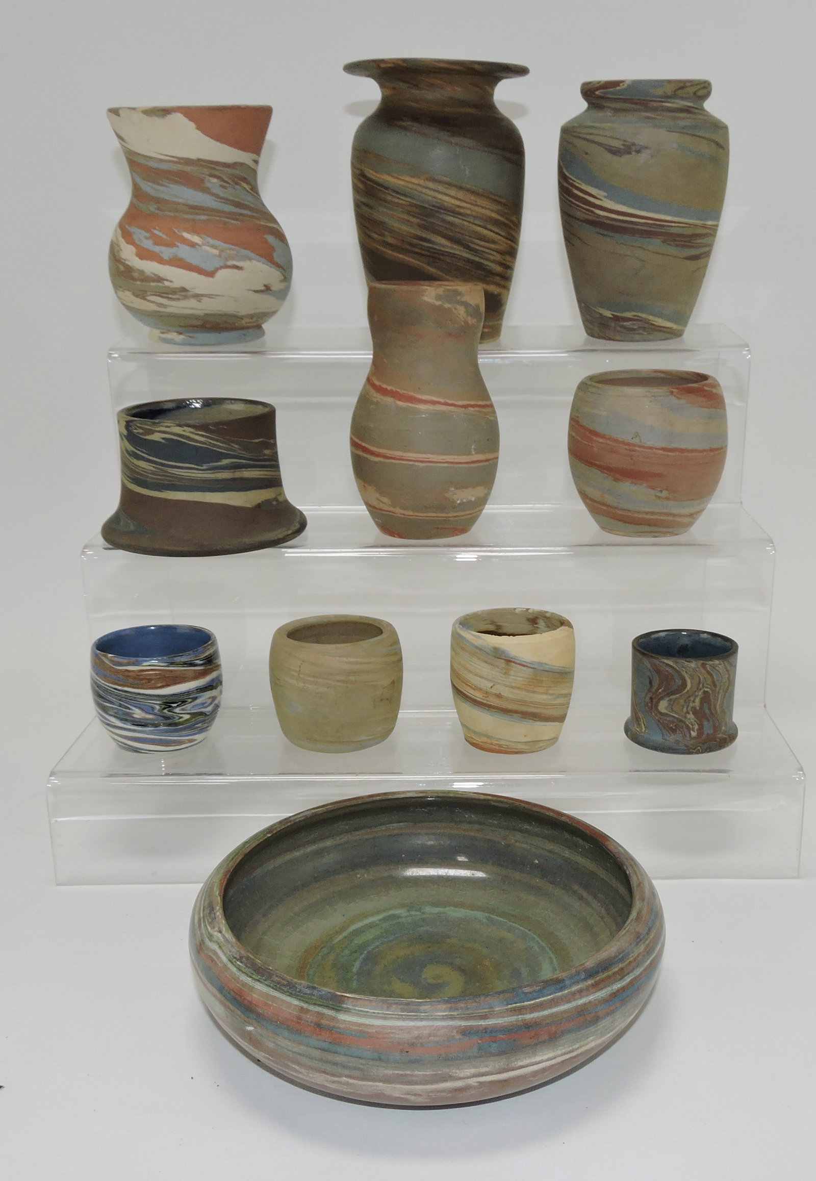 Niloak Mission Swirl lot of 11 pieces,: various condition