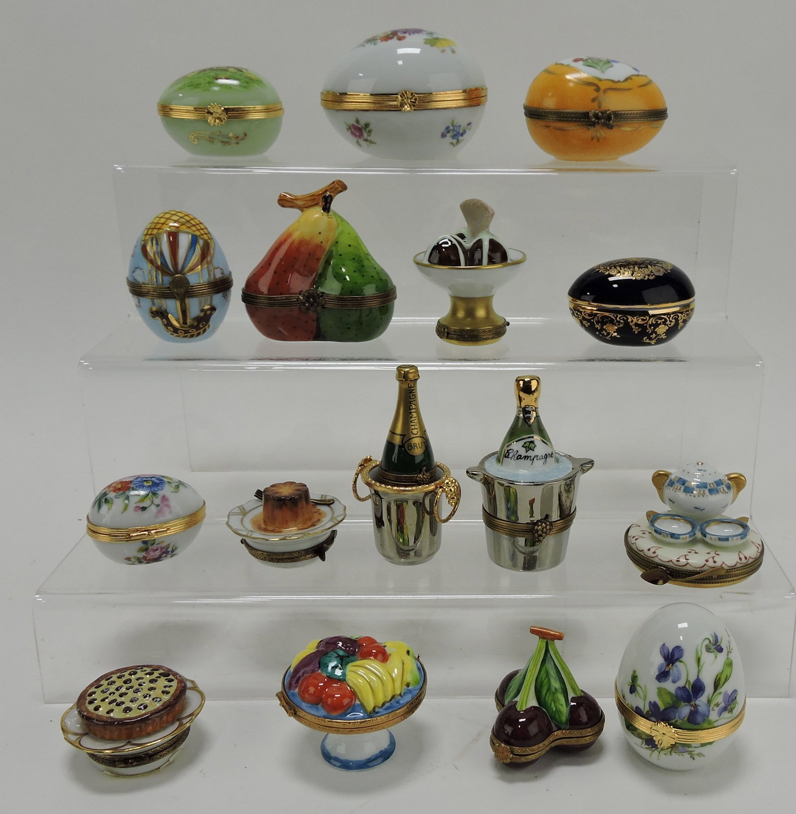 Limoge trinket box lot of 16: .