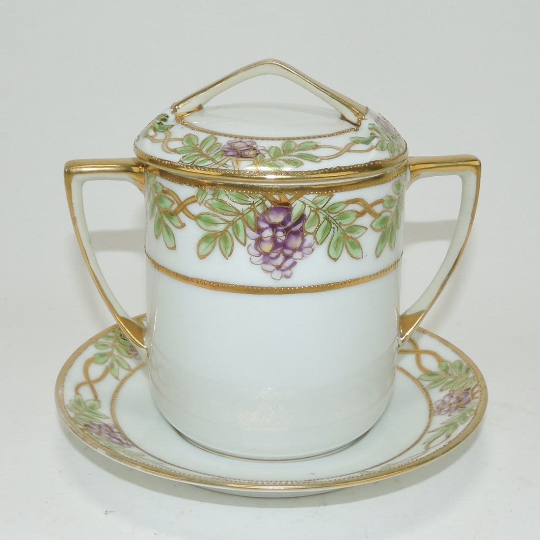 Nippon condensed milk jar with underplate: .
