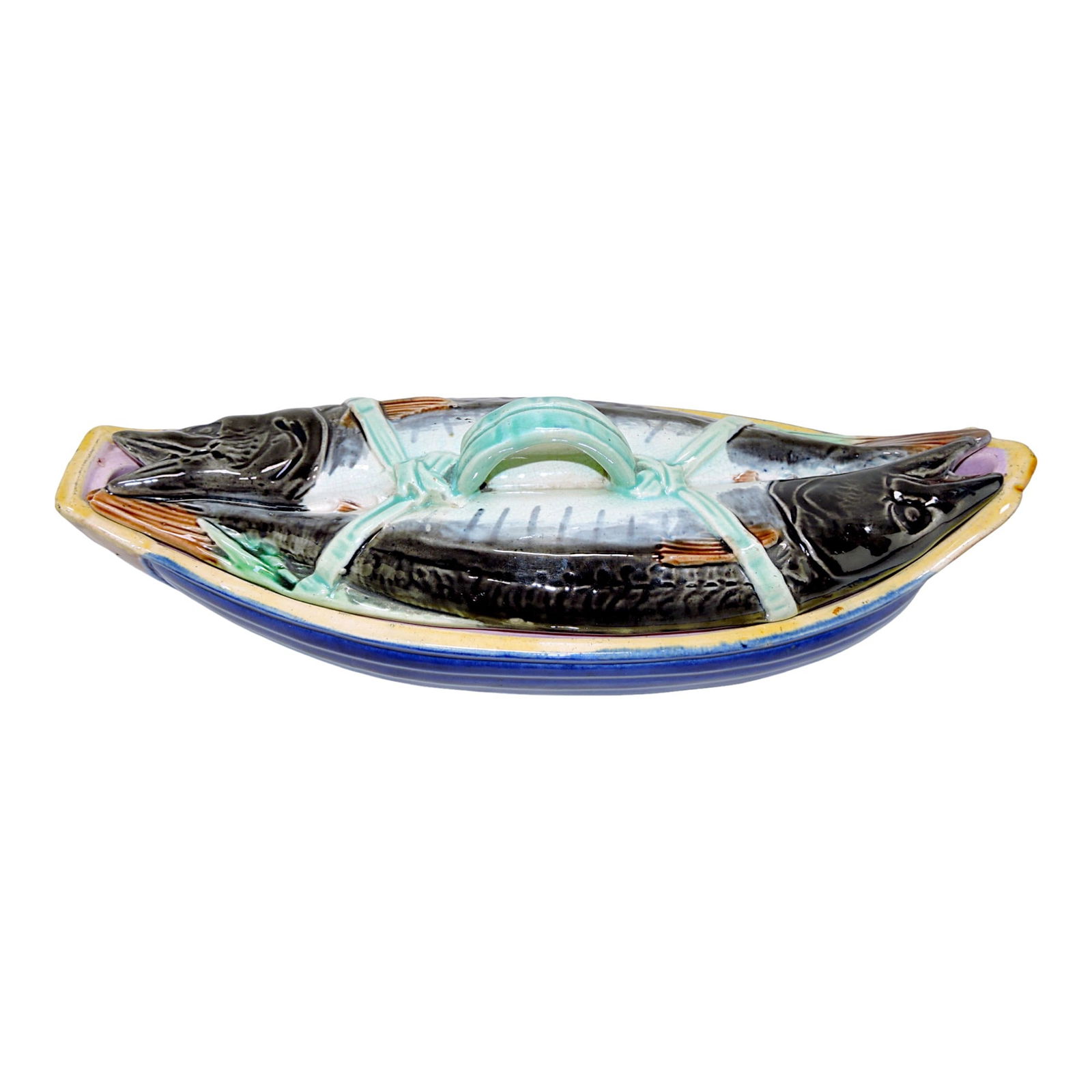 Thomas Forester majolica fish tureen, (1 of 2)