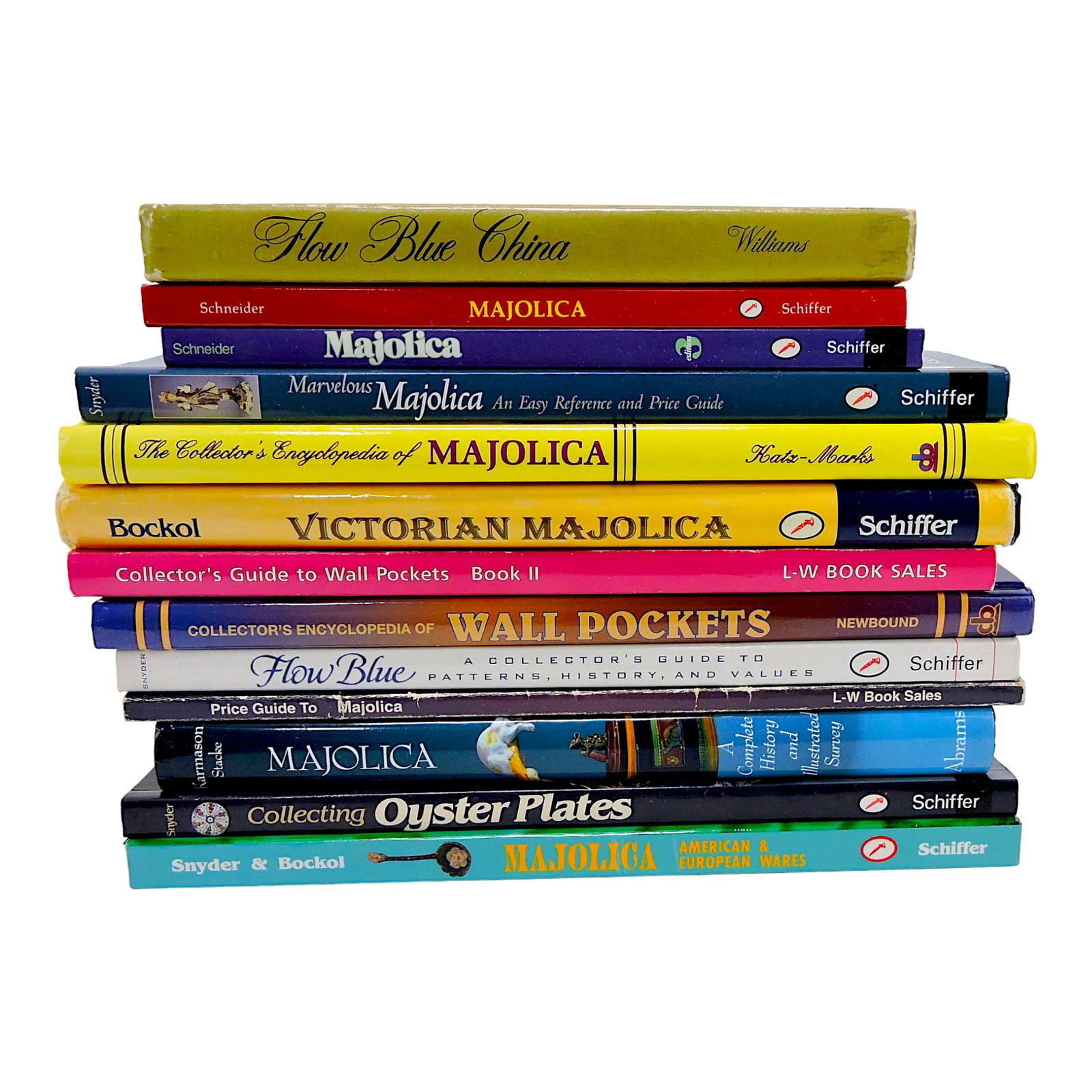 Lot of 13 reference books: majolica, (1 of 1)