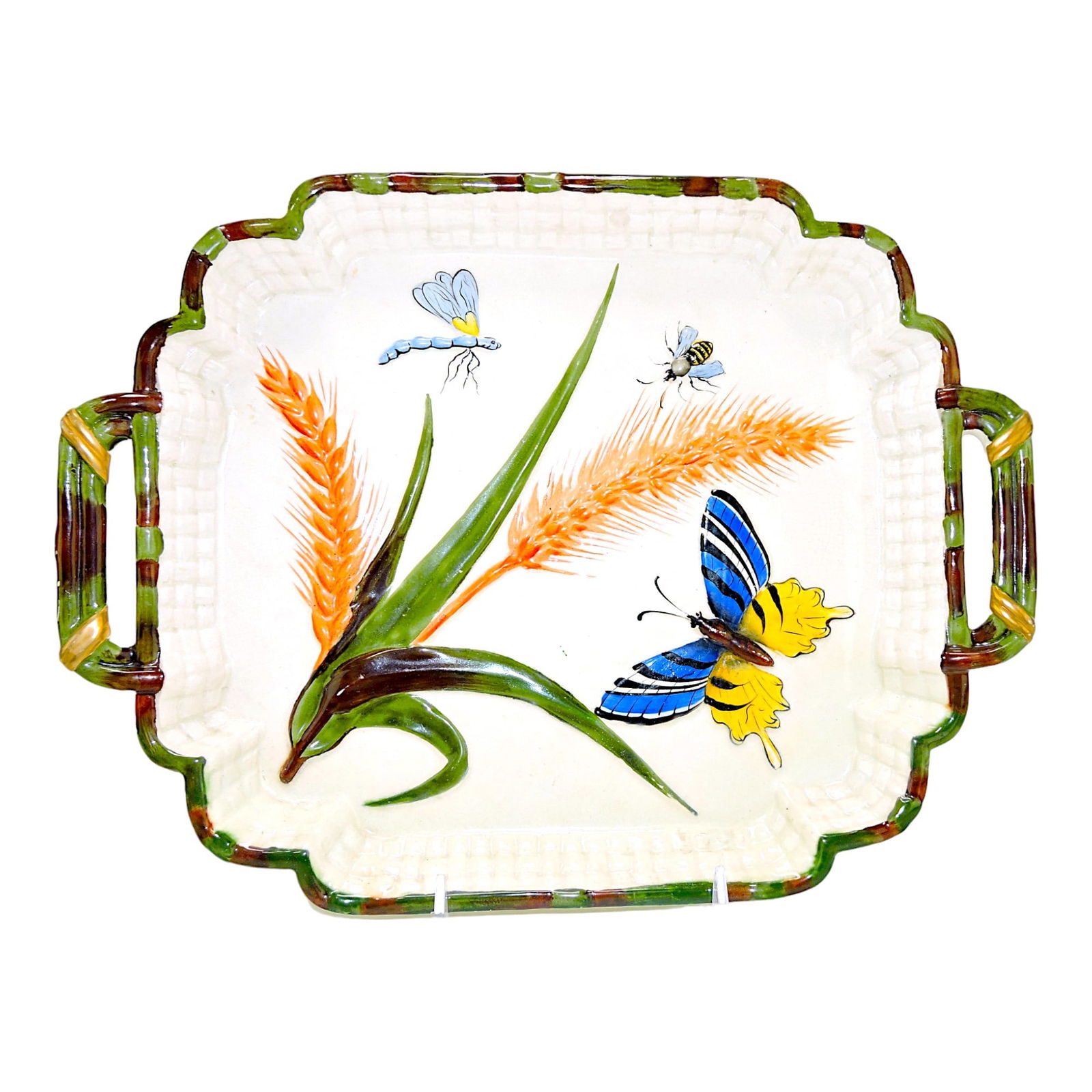 George Jones albino majolica butterfly (1 of 1)