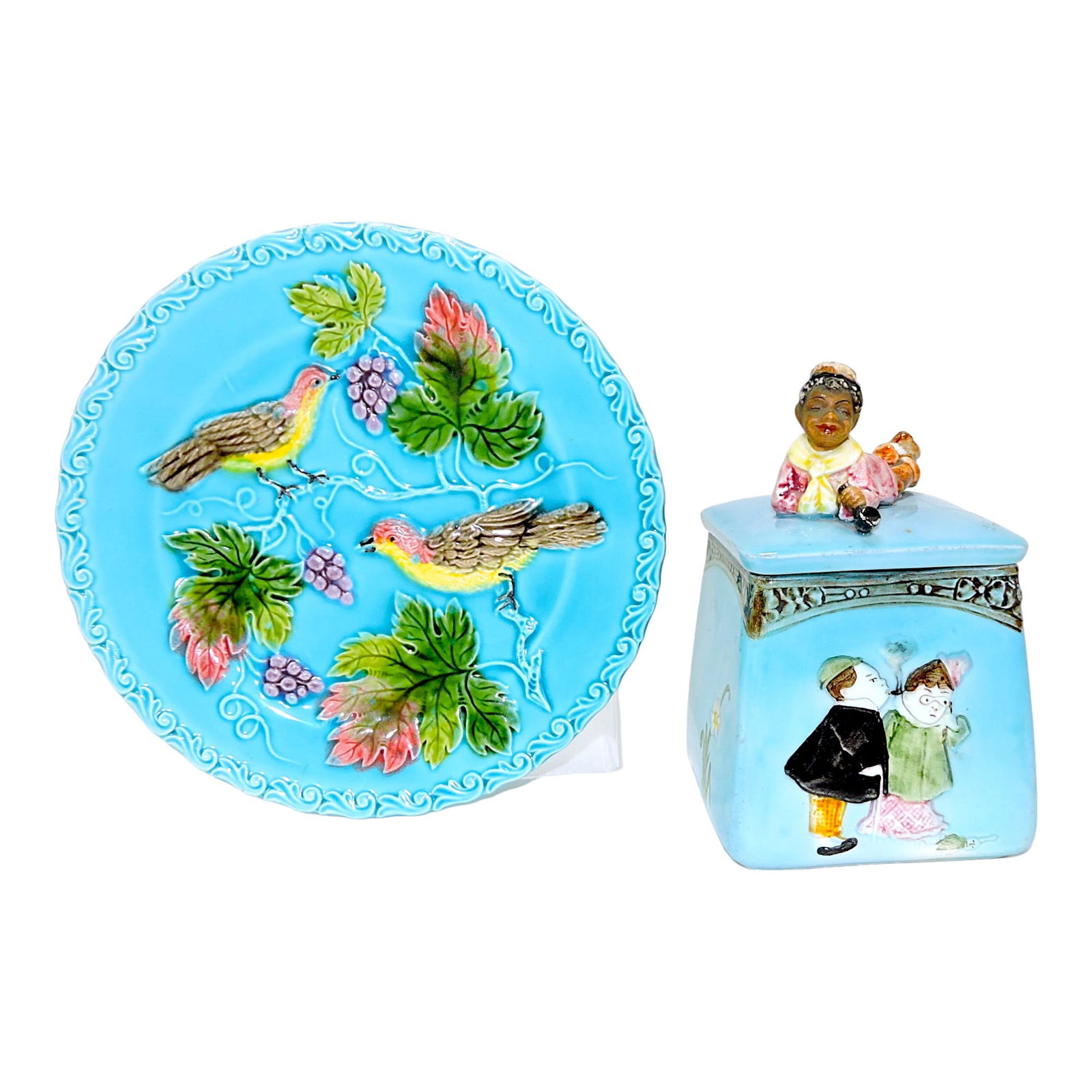 Continental majolica Blackamoor humidor (1 of 1)