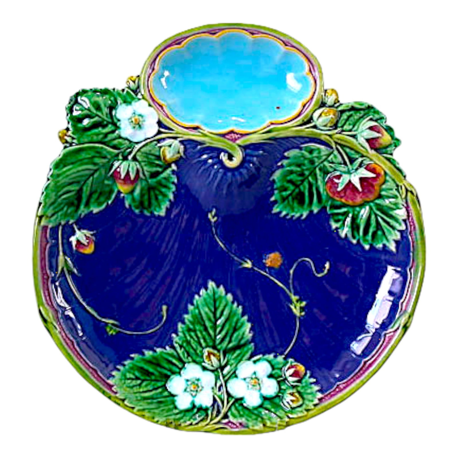 Minton Majolica Strawberry Dish c.1870 (1 of 1)