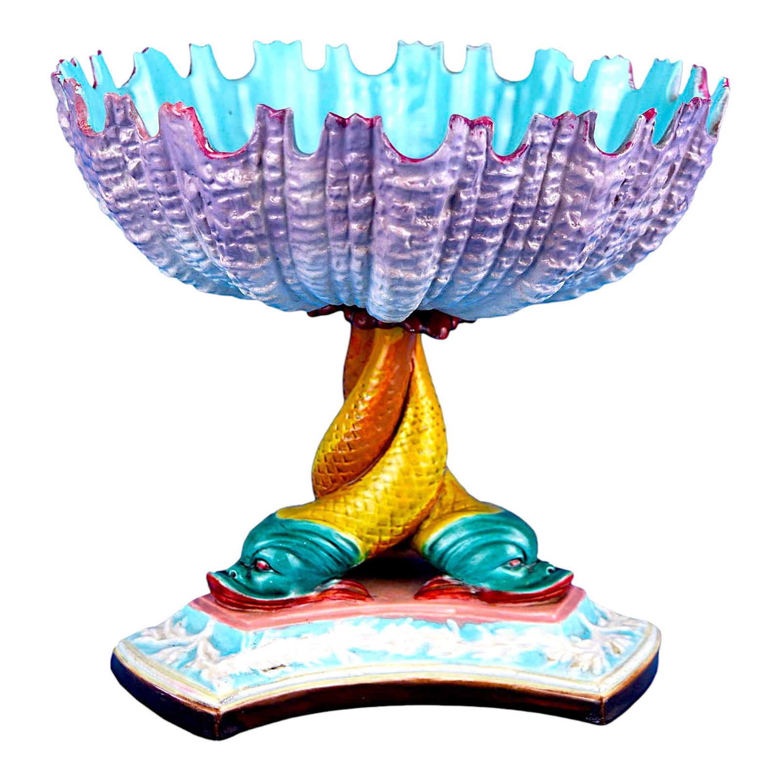 Royal Worcester Majolica Dolphins (1 of 1)