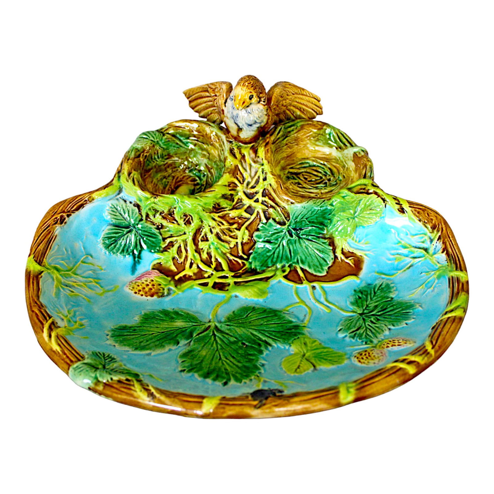 Rare George Jones majolica bird (1 of 5)