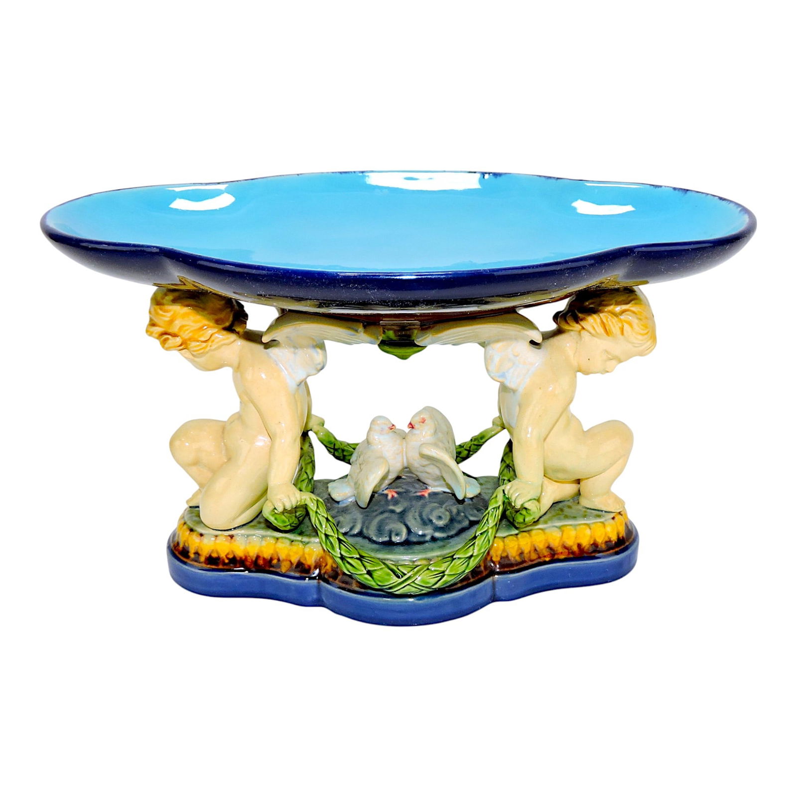 Minton majolica table center with two (1 of 1)