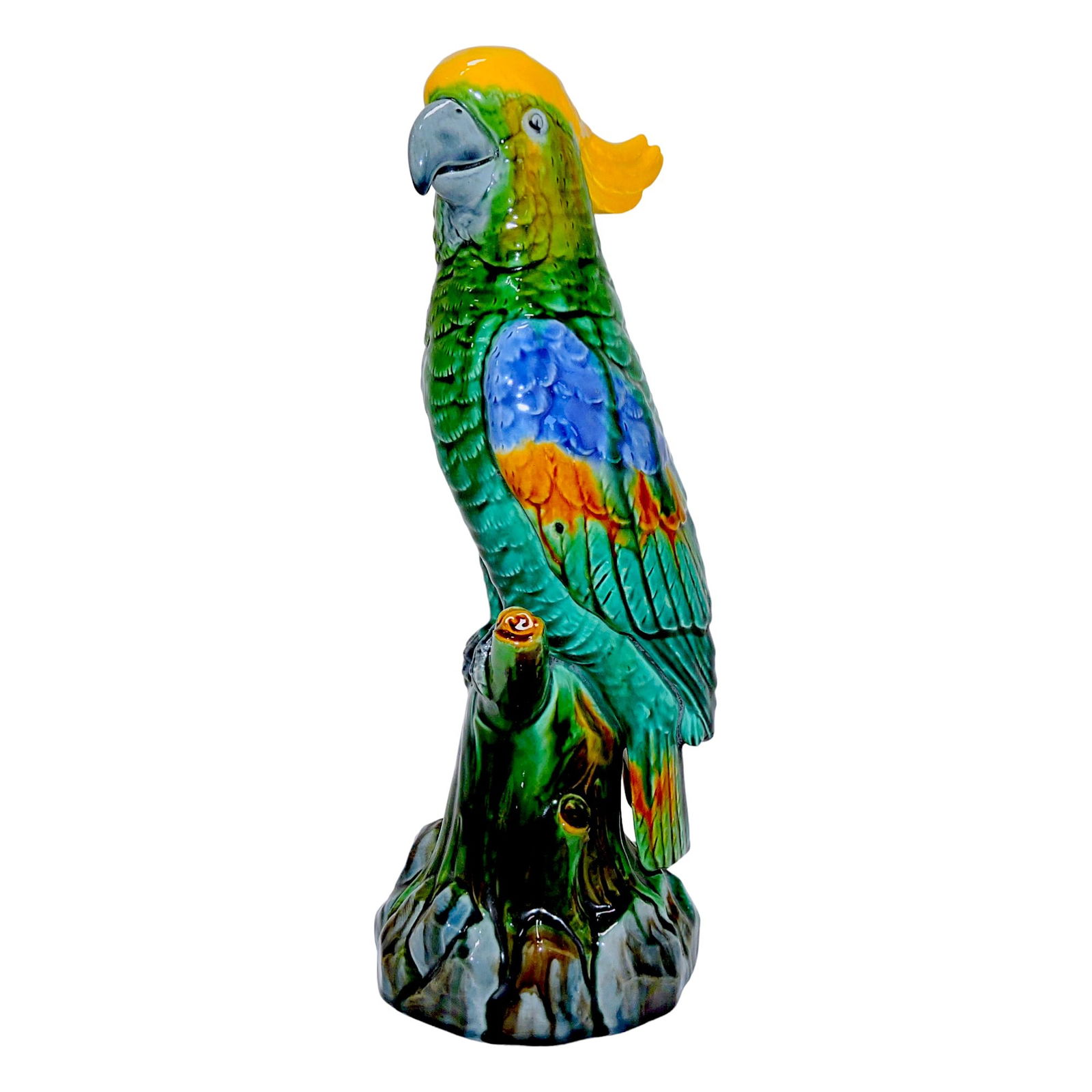 Minton majolica parrot figure 12 1/2" (1 of 2)