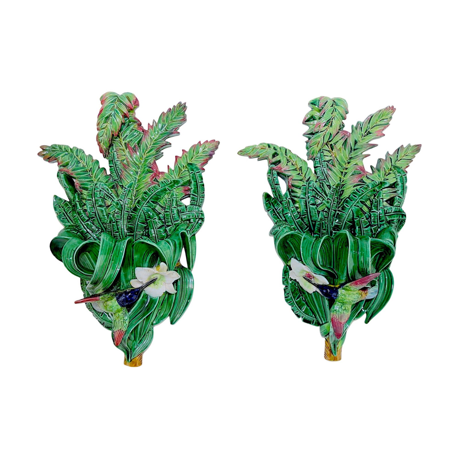 George Jones majolica RARE pair of (1 of 4)