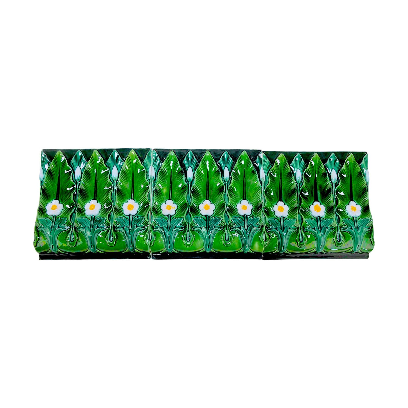 Minton majolica set of three water lily (1 of 1)