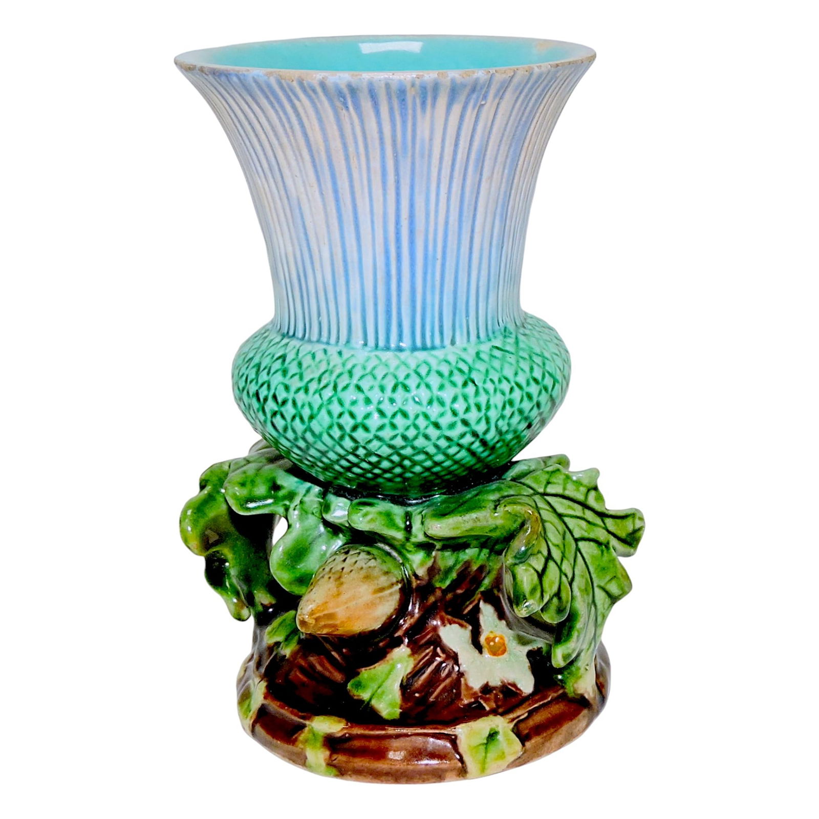 Wedgwood majolica rare thistle bud (1 of 2)