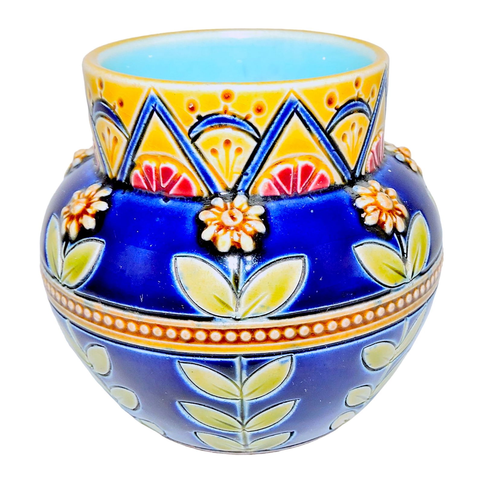 Sarreguemines small flower pot with (1 of 1)