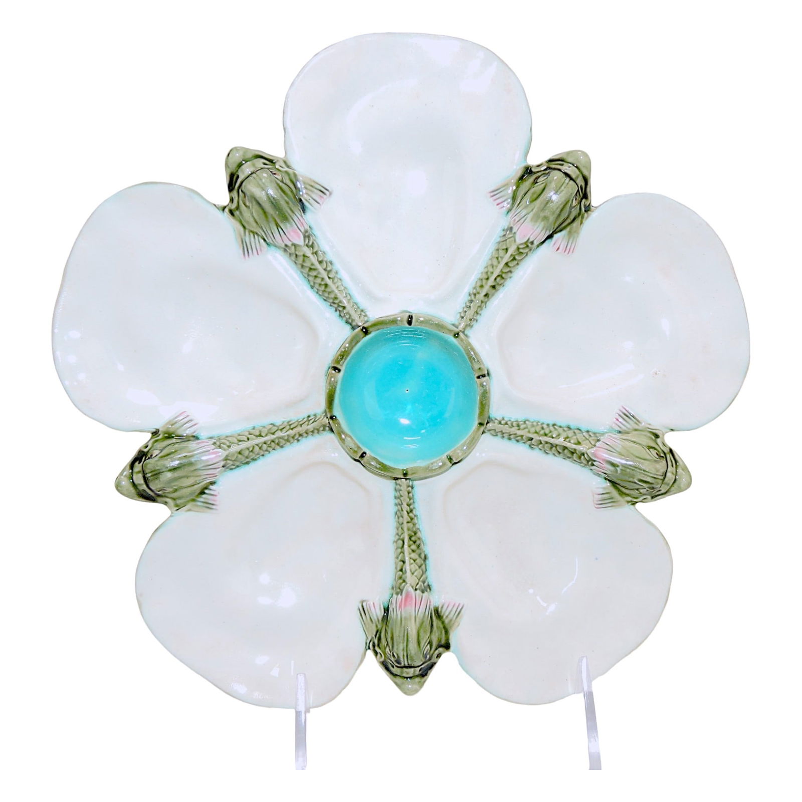 Wedgwood majolica dolphin and shell (1 of 1)