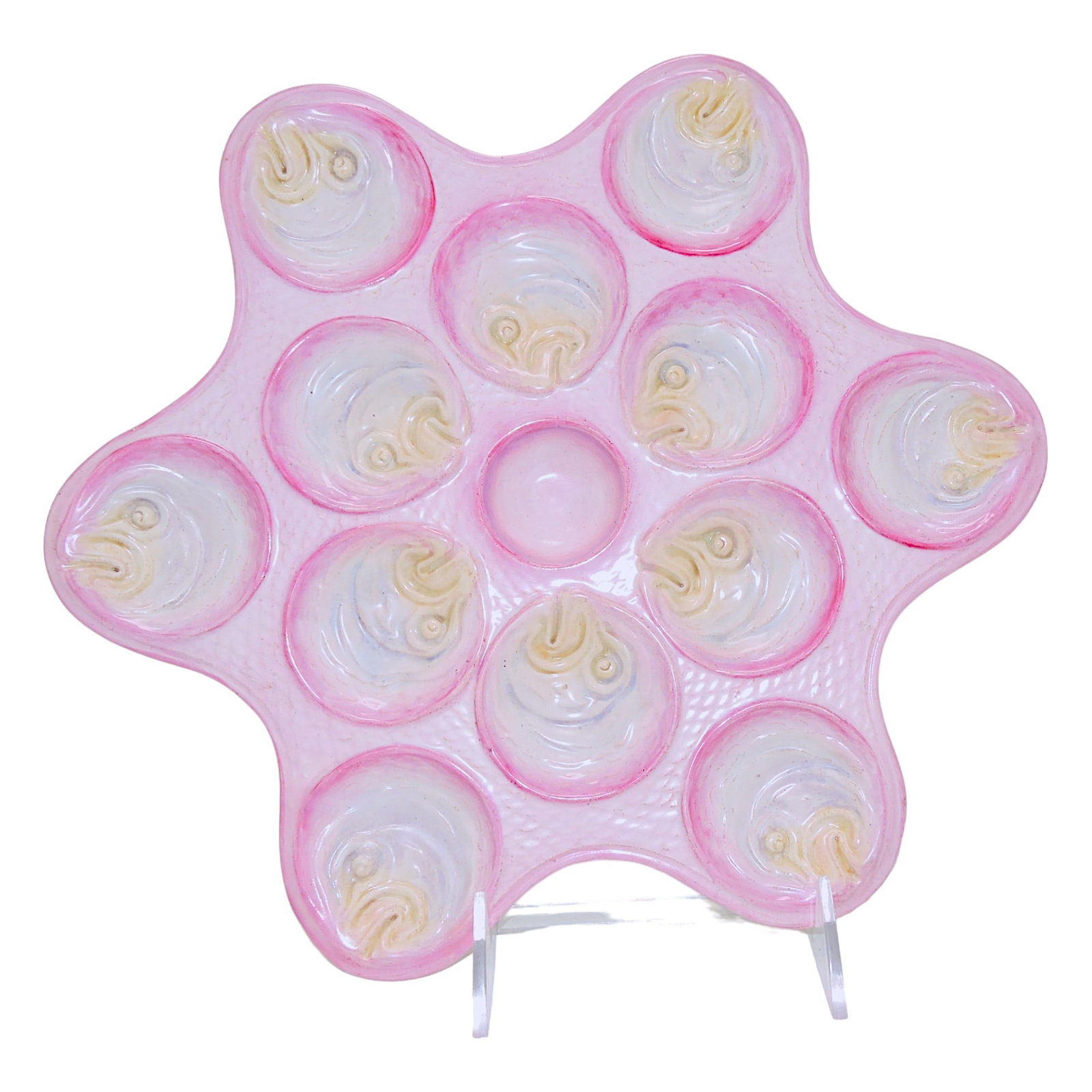 Wedgwood rare Pearlware escargot: plate, 11 1/2", professional rim repair